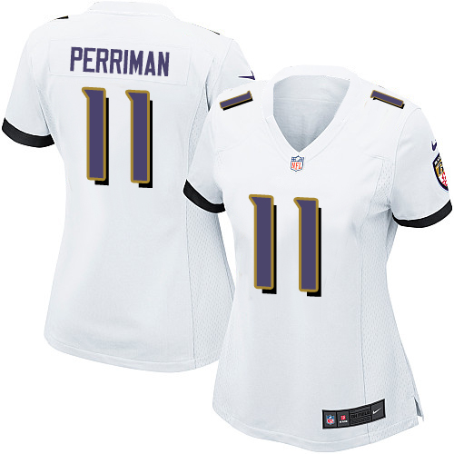Nike Ravens #11 Breshad Perriman White Women's Stitched NFL New Elite Jersey